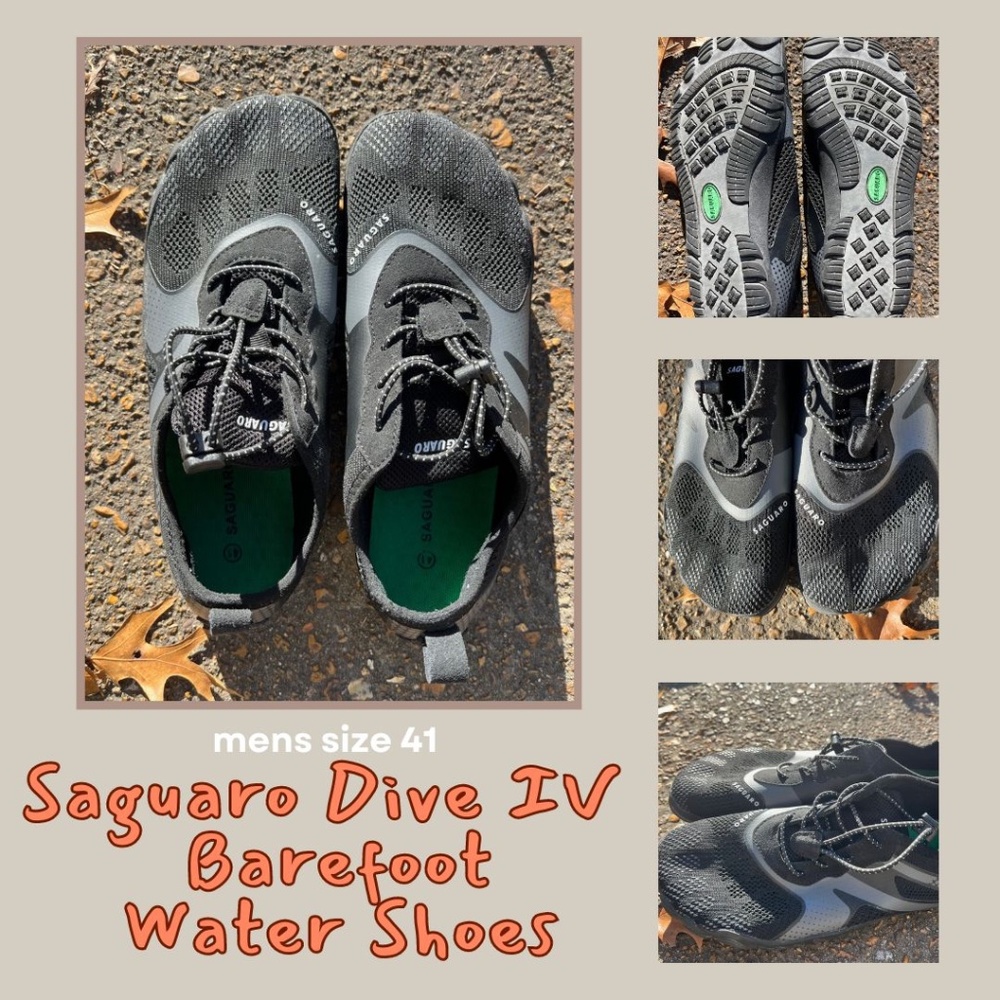EUC | Saguaro Dive IV Men's Barefoot Water Shoes | Black | Men's Size 41